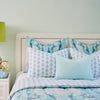 Laura Park Designs - Spa Blue Solid Velvet Pillow: 22" x 22" Throw Pillow