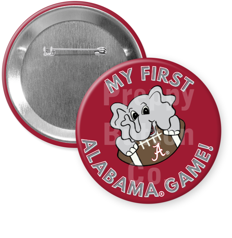 Preppy Button Co. LLC. - My First Alabama Game Button (Boy)