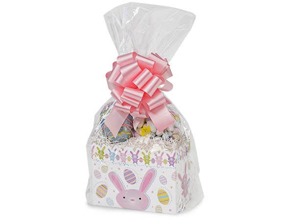 Nashville Wraps - Clear Poly Basket Wrap Bags: Clear / 25 Pack / Medium 18.5x22.5x5"