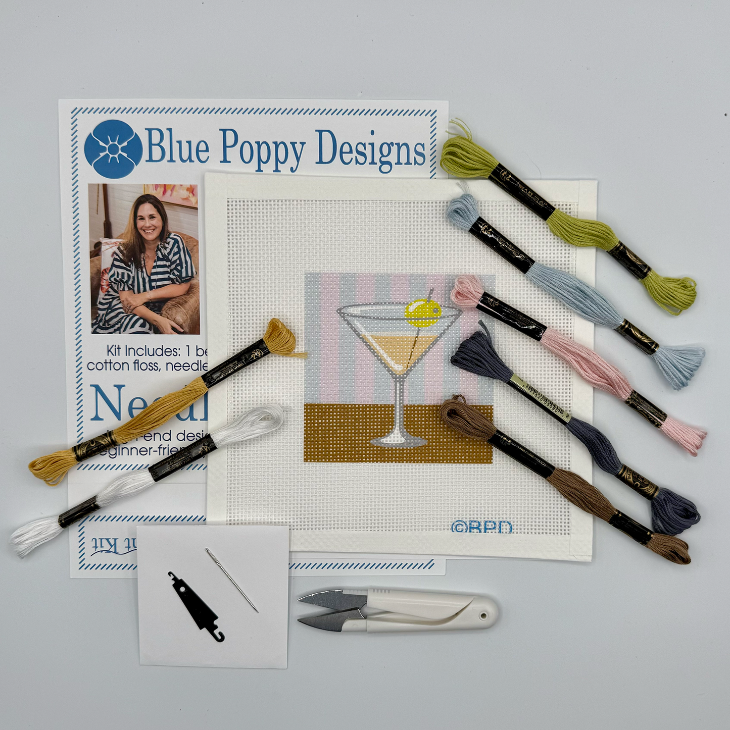 Martini Needlepoint Kit