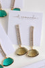 St Armands Designs of Sarasota - Brown Swingy Diamond Drop Fall Statement Earrings