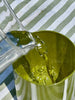 Atina Glass Tumbler - Olive & White