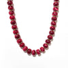 Savvy Bling - Fall Marble Beaded Statement Necklace Waterproof: Burgundy Swirl- Barrel