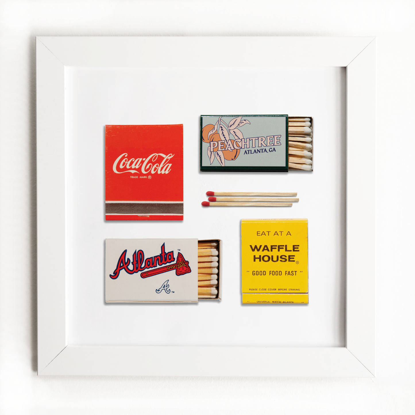 Match South - The Atlanta Collection Collage: White Frame: $135