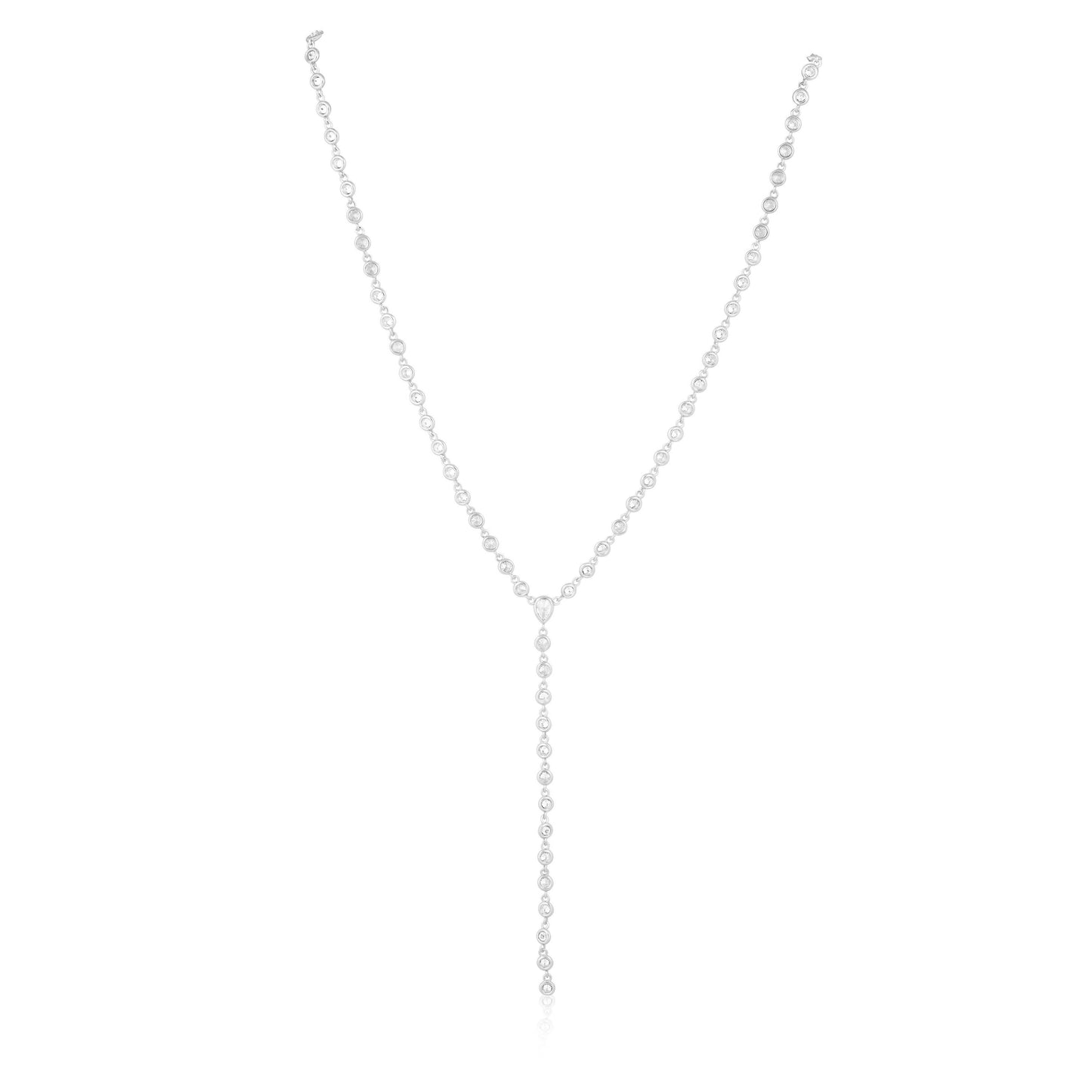 Sahira Jewelry Design - Anastasia Cz Lariat: Yellow Gold