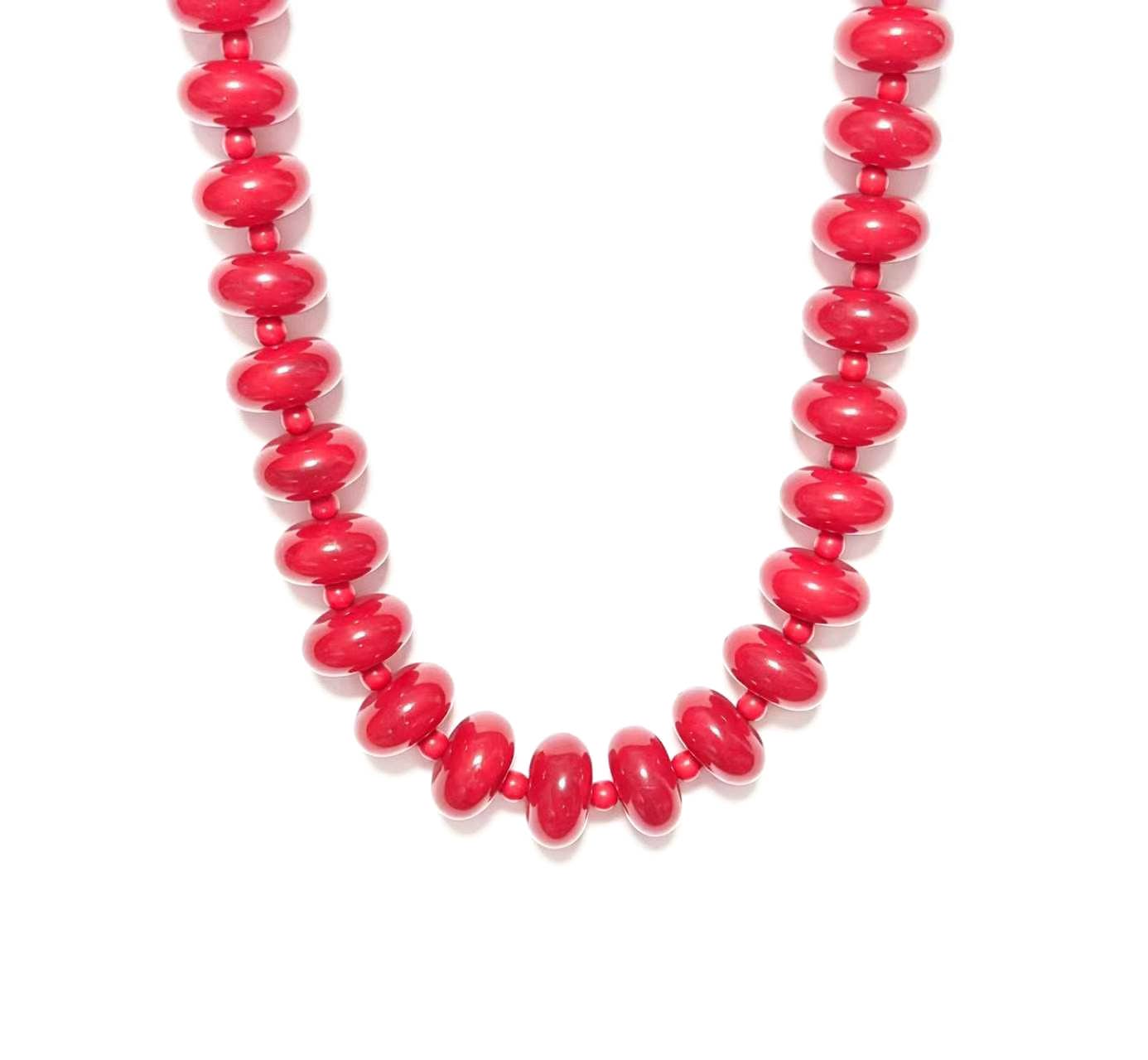 Savvy Bling - Marble Beaded Statement Necklace: Clear Swirl
