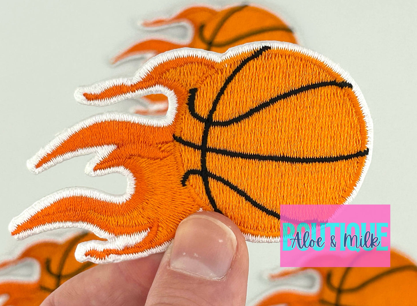 Aloe and Milk Boutique - Basketball Patch, Sports Patch, Game Day Patches: Red