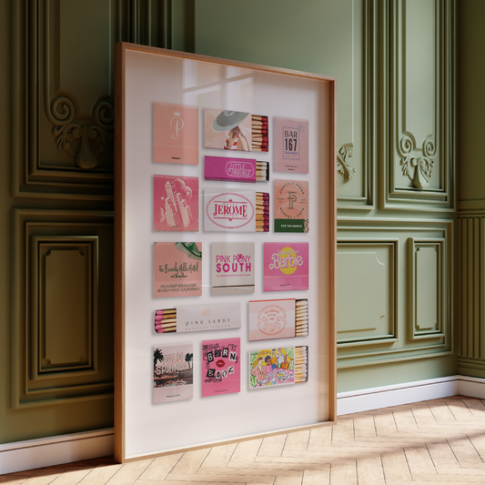 Match South - Pink Collage Poster: 18 x 24
