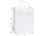 Nashville Wraps - White Kraft Retail Paper Shopping Bags: 100 Pack / Rose 5.25x3.5x8.25"