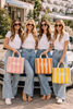 Malibu Sugar - Woven Raffia Tote Bags - 4 colors: Pink