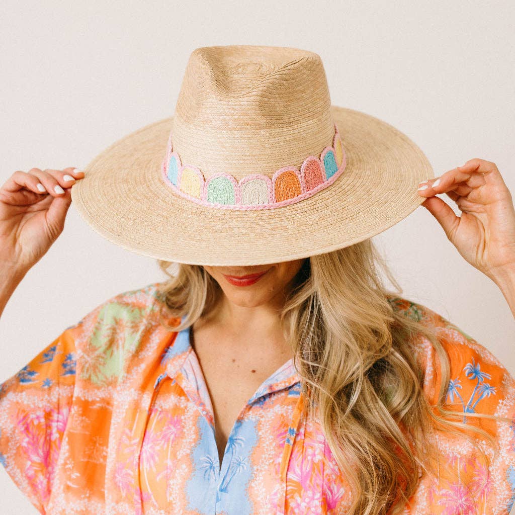 Sunshine Tienda Pastel Kandy Crochet Palm Hat