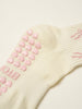 Pink Bow Ruffle Grip Sock