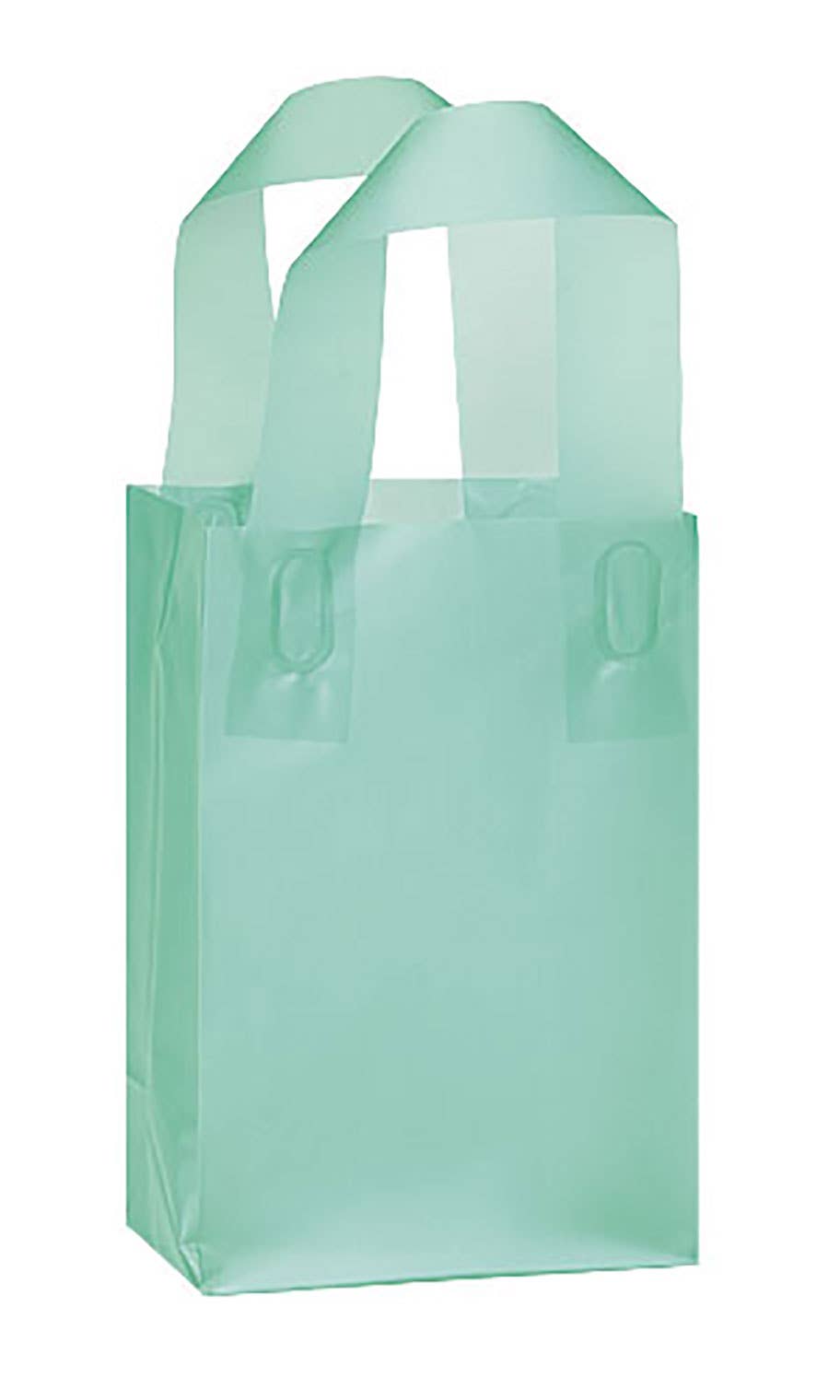 Store Supply Warehouse - Frosted Retail Shopping Bags: Clear / Case of 100 / Medium