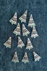 St Armands Designs of Sarasota - Crystal and Chalcedony Christmas Tree Holiday Earrings