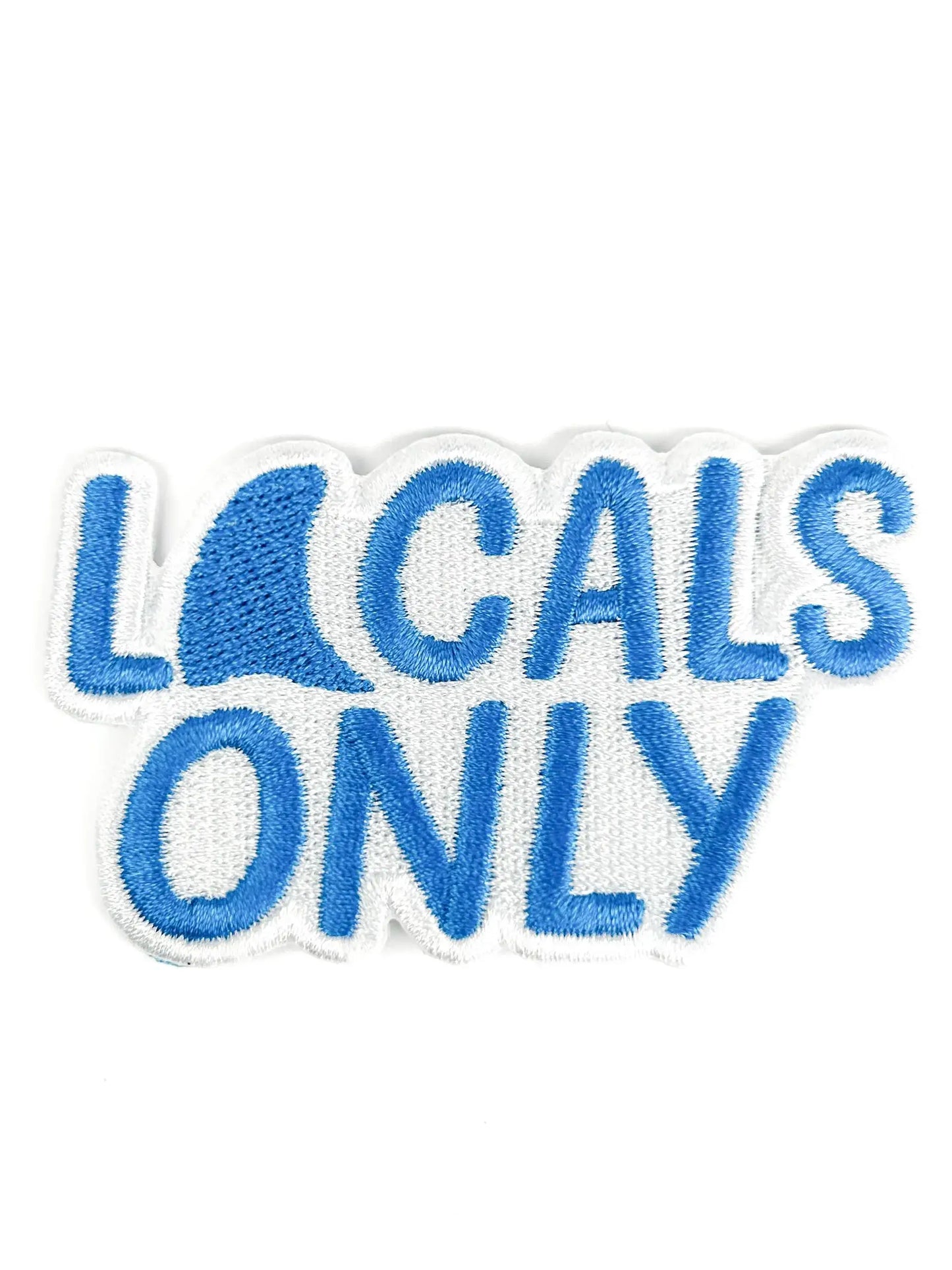 Field Trip Threads - Locals Only Embroidered Patch – Coastal Iron On Shark Fins