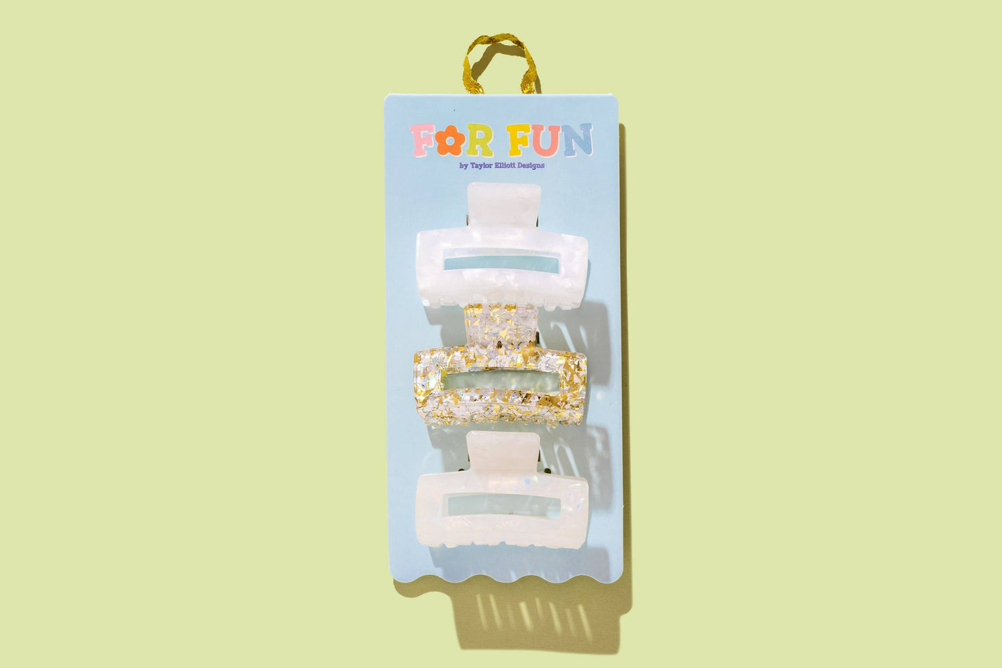 Taylor Elliott Designs - FOR FUN - Claw Hair Clip Set - Medium - Asst Pearl - 3 Pcs