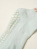 Effortless Club - 🍒 Cherry Ruffle Grip Sock [Baby Blue], Pilates Socks