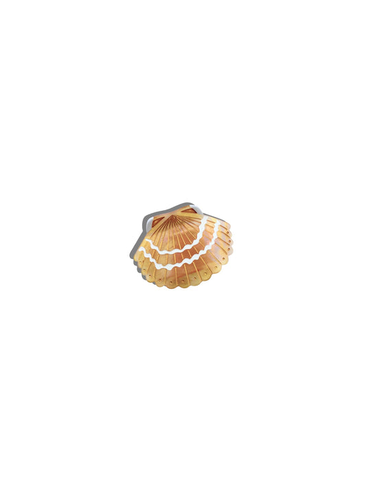 Solar Eclipse - Hand-painted Mini Seashell Claw Hair Clip | Eco-Friendly: Mother of Pearl