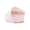 LA Ribbons Wholesale - 2 1/2" Wired Ribbon | Pink/White Woven | 10 Yard Roll