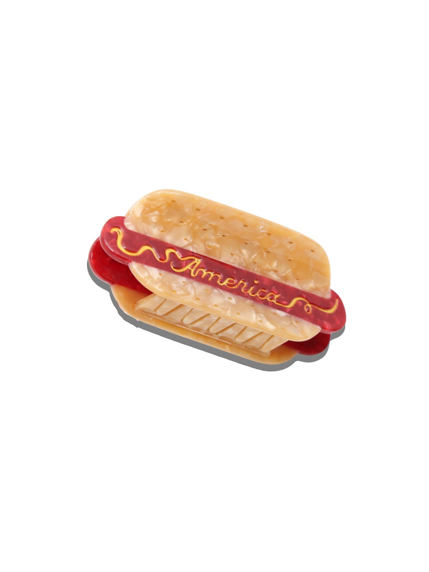 Solar Eclipse - Hand-Painted America Hotdog Claw Clip | Eco-Friendly