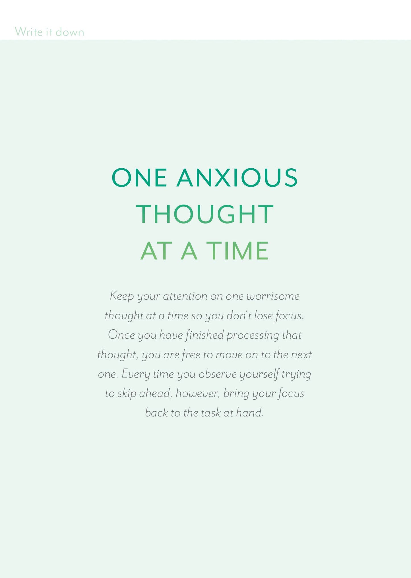 Write It Down, Let It Go