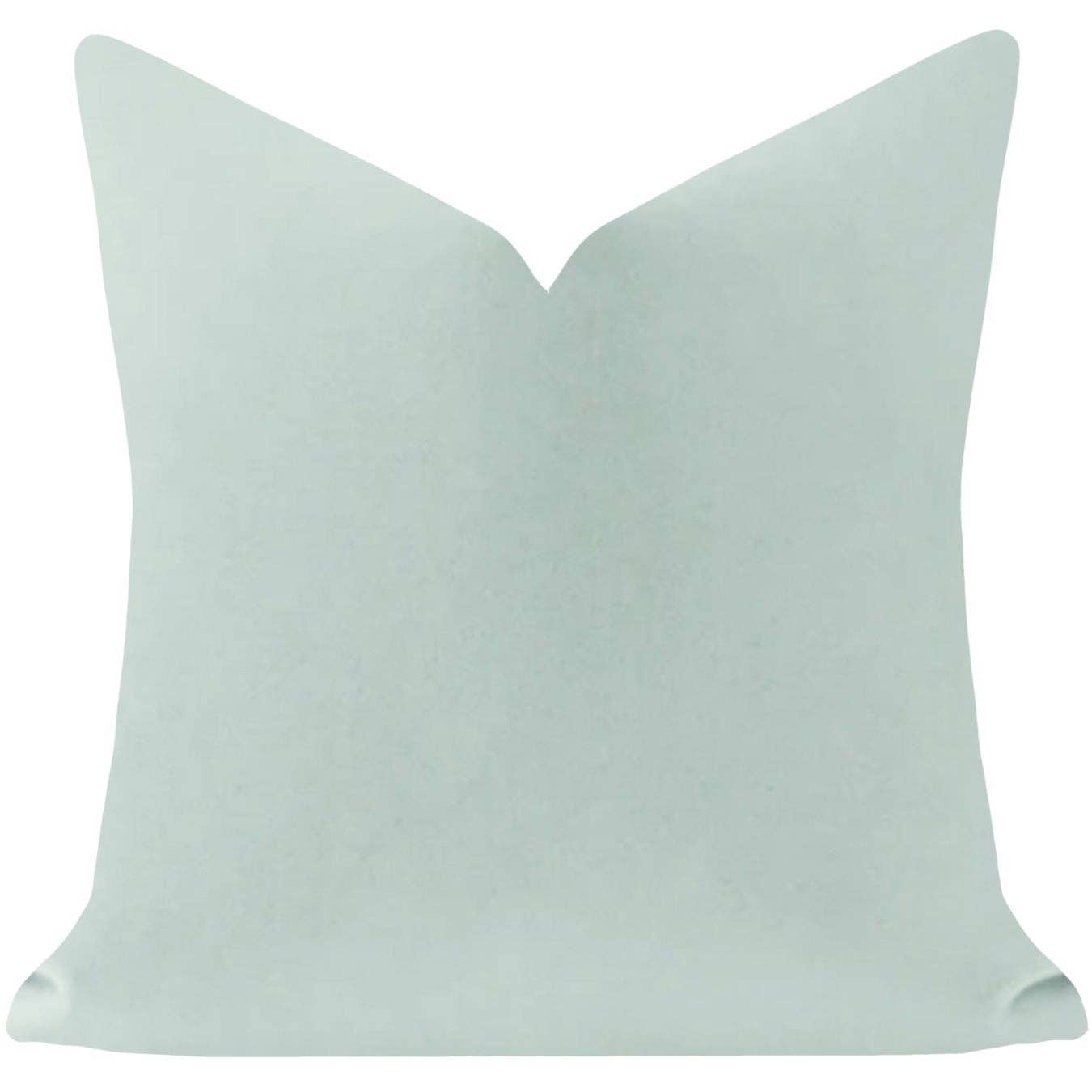 Laura Park Designs - Robin's Egg Solid Velvet Pillow: 22" x 22" Throw Pillow