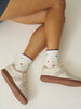 Effortless Club - 🇺🇸 USA Mini Heart Petal Grip Sock, Pilates Socks
