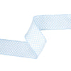 LA Ribbons Wholesale - 2 1/2" Wired Ribbon | Blue/White Woven | 10 Yard Roll