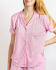 The Royal Standard - Pinstripe Short Sleeve Button Up Sleep Shirt   Pink/White   -Asst.: Medium