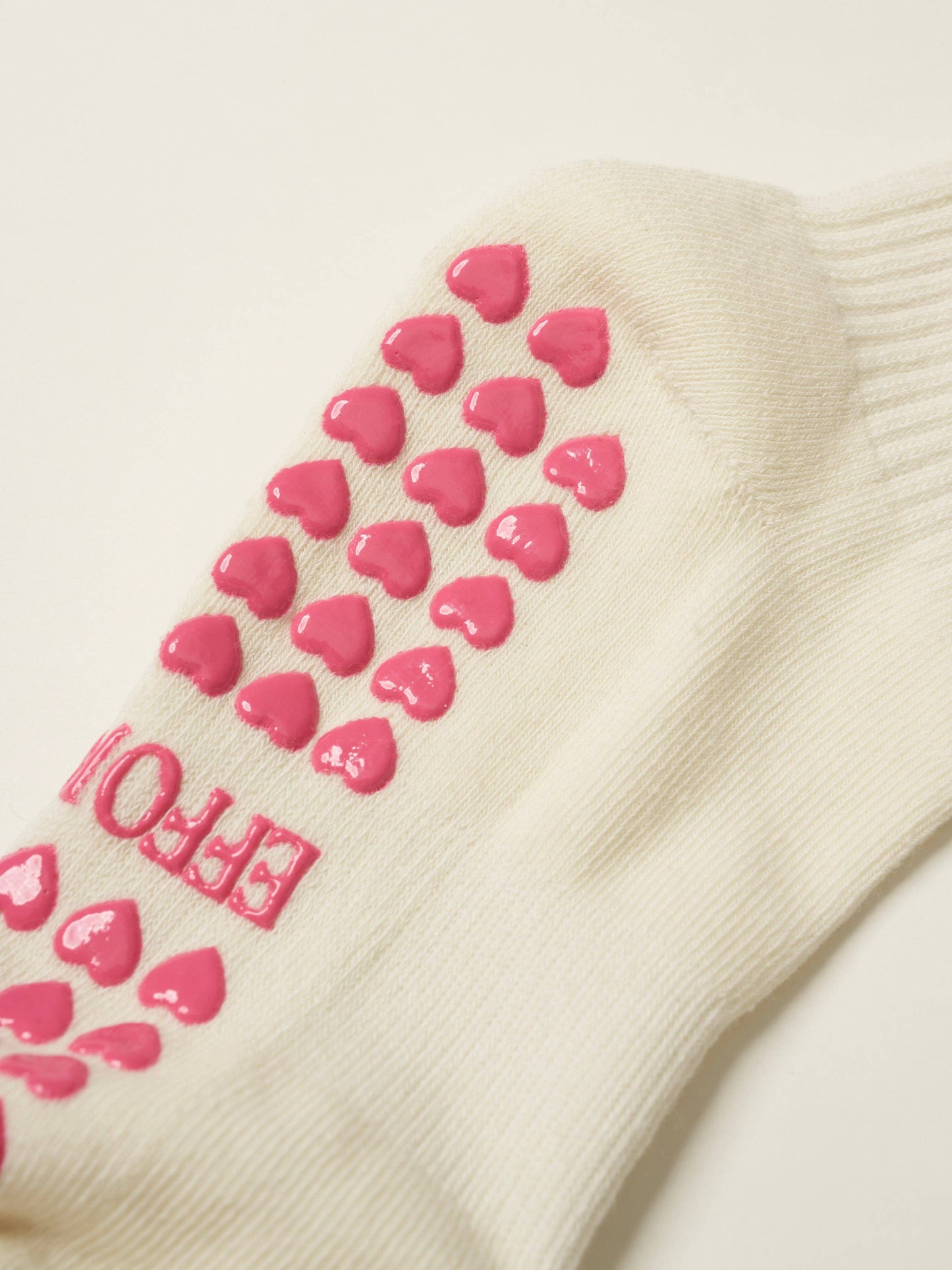Hot Pink Bow Ruffle Grip Sock