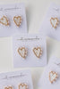 St Armands Designs of Sarasota - Pearl Studded Pink Tortoise Heart Earrings