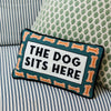 Furbish Studio - Dog Sits Here Needlepoint Pillow