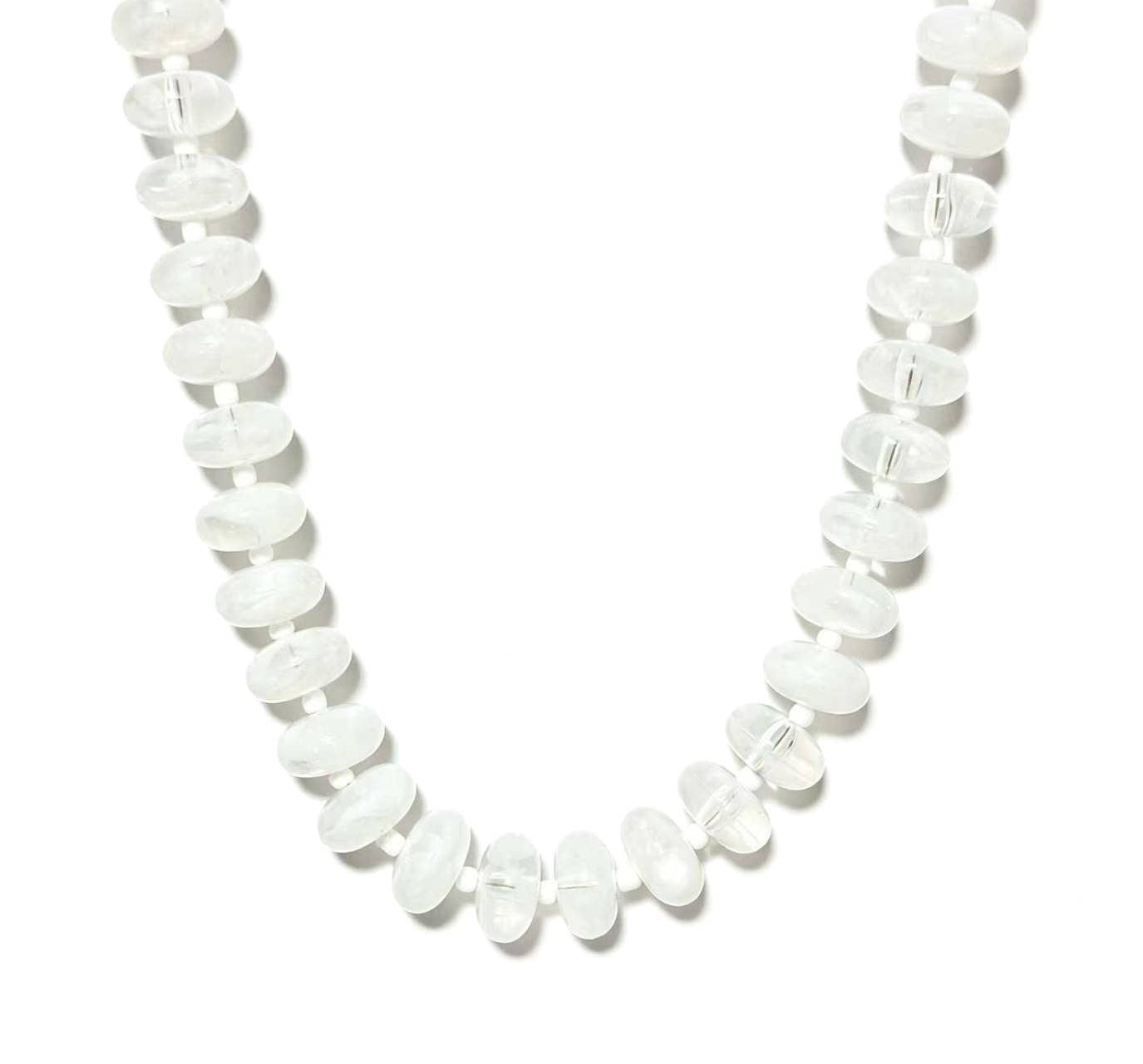 Savvy Bling - Marble Beaded Statement Necklace: Blush Pink