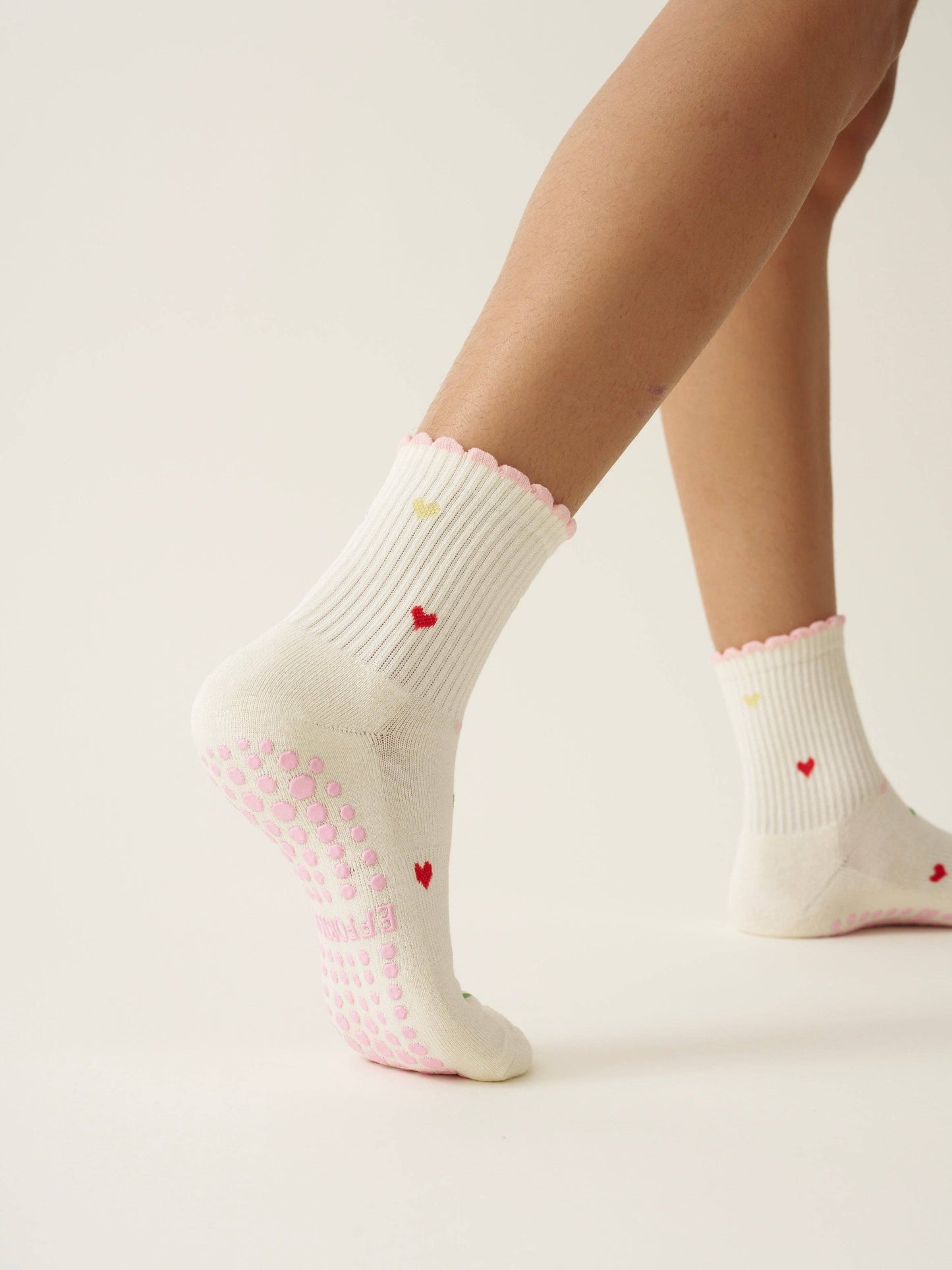 Heart Petal Grip Sock