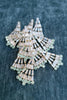 St Armands Designs of Sarasota - Crystal and Chalcedony Christmas Tree Holiday Earrings