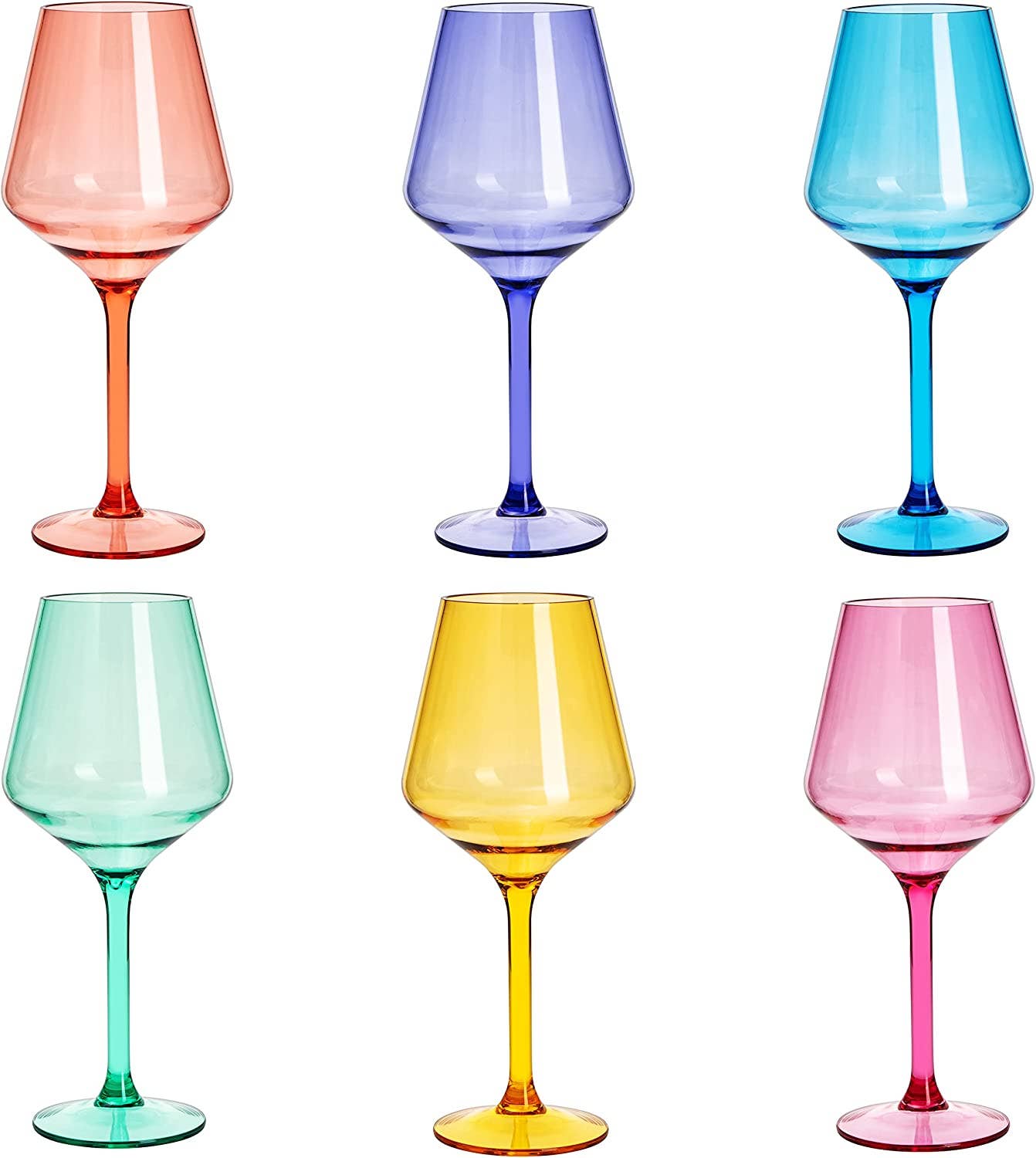 Bright Acrylic Wine Glasses