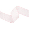 LA Ribbons Wholesale - 2 1/2" Wired Ribbon | Pink/White Woven | 10 Yard Roll