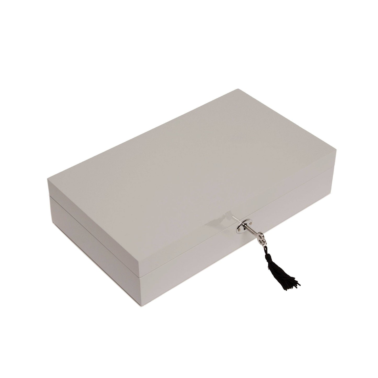 Stackable High-Gloss Jewelry Box: White