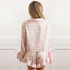 8 Oak Lane - Sweetheart Blooms Satin Ruffle PJ Short Set: XS/S