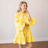 Sunshine Tienda - Citron Gilded Palm Khai Mini Dress: S
