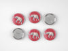 Cute As A Button - Alabama Striped Elephant Button
