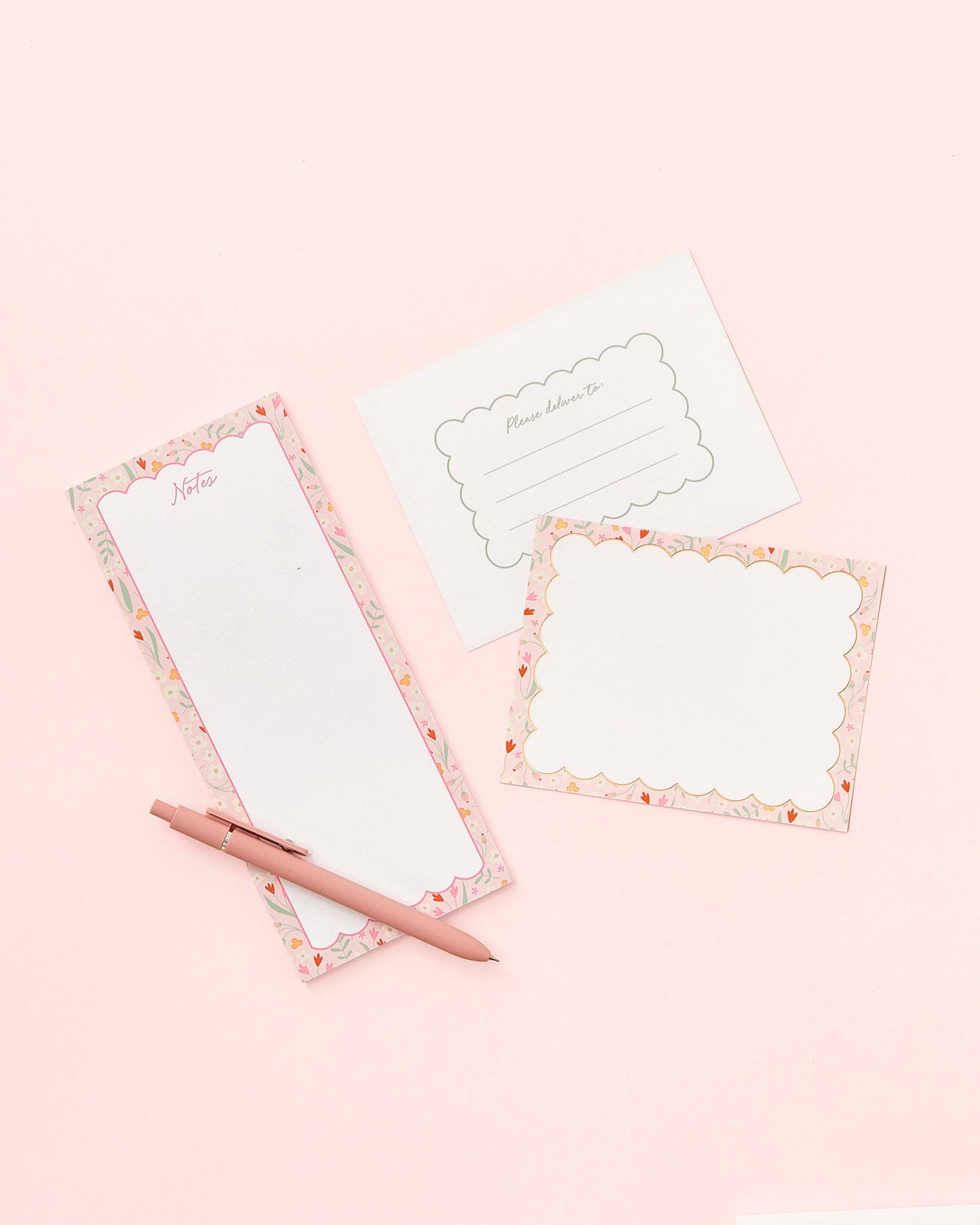 Joy Creative Shop - Floral Tall & Skinny Notepad: Mint