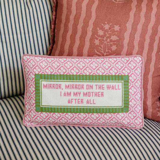Furbish Studio - Mirror Mirror Needlepoint Pillow