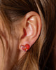 Taylor Elliott Designs - Stud Earrings - Acrylic Hearts - Red + Pink Confetti