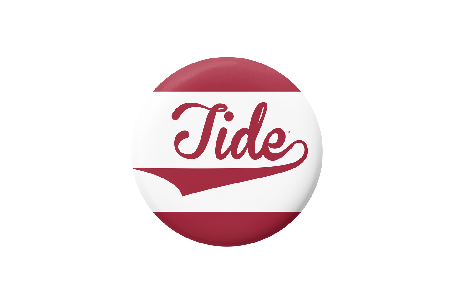 Cute As A Button - Alabama Tide Script Button