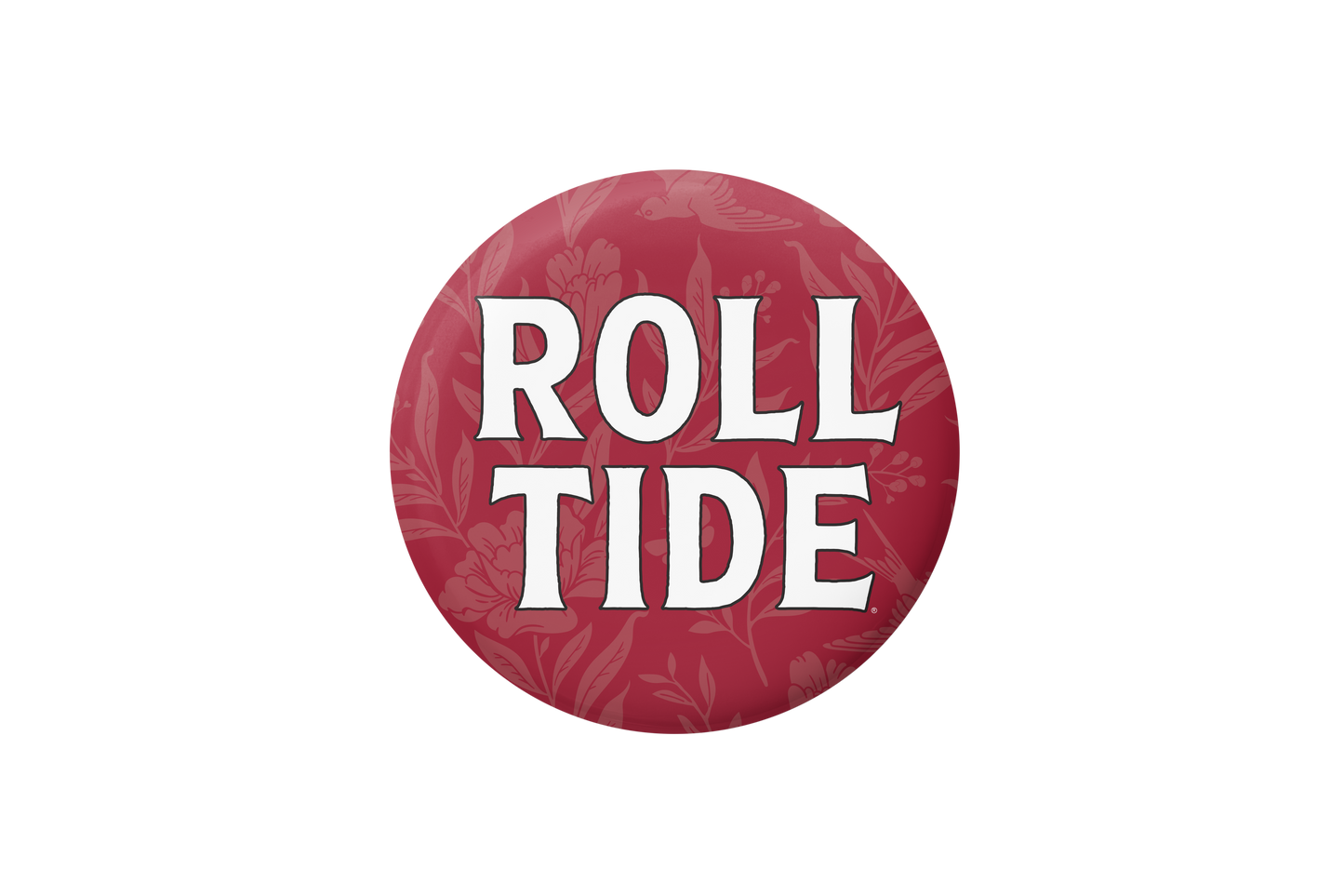 Cute As A Button - Alabama Roll Tide Floral Button