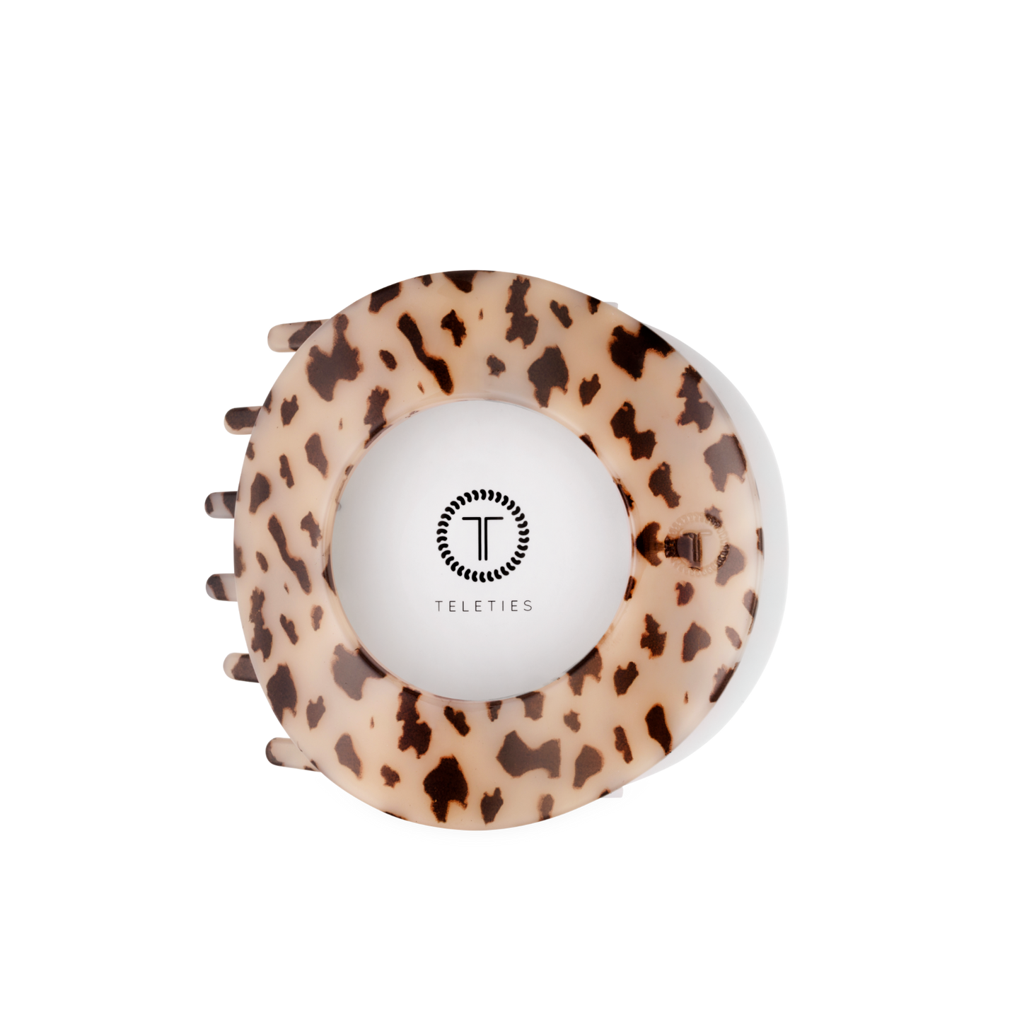 TELETIES - Blonde Tortoise | Large | Flat Circle Hair Clip