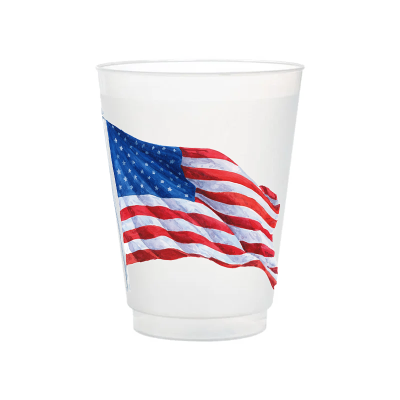 Taylor Paladino - American Flag Frosted Cups | Set of 6