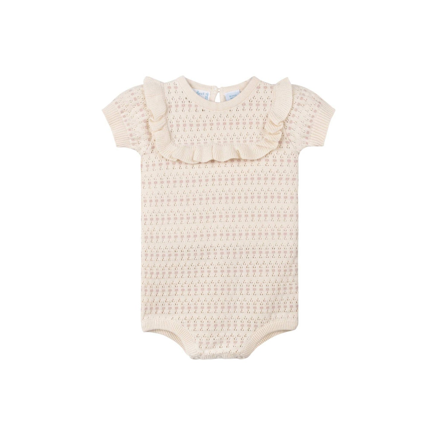 Feltman Brothers - Baby Girls Pointelle Jacquard Knit Romper: Ecru / 12M