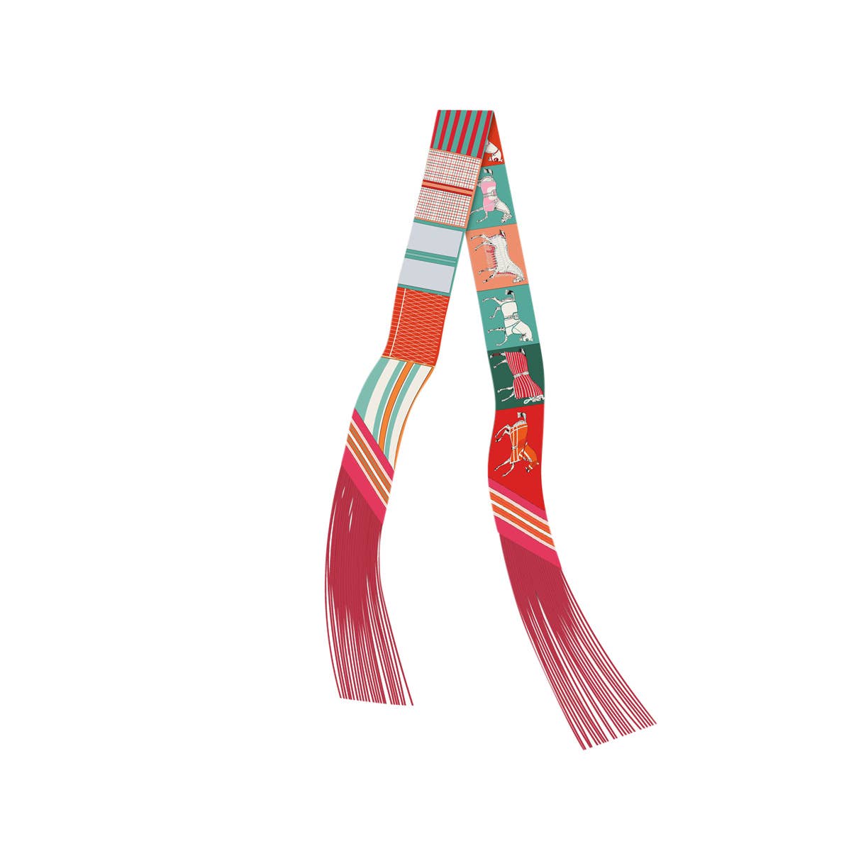 Gemelli - Frilly Scarf with Fringe - J